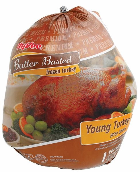 slide 1 of 1, Hy-Vee Frozen Basted Hen Turkey, per lb