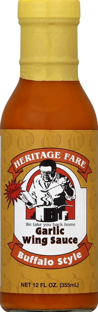 slide 2 of 2, Heritage Fare Buffalo Style Garlic Chicken Wing Sauce, 12 fl oz