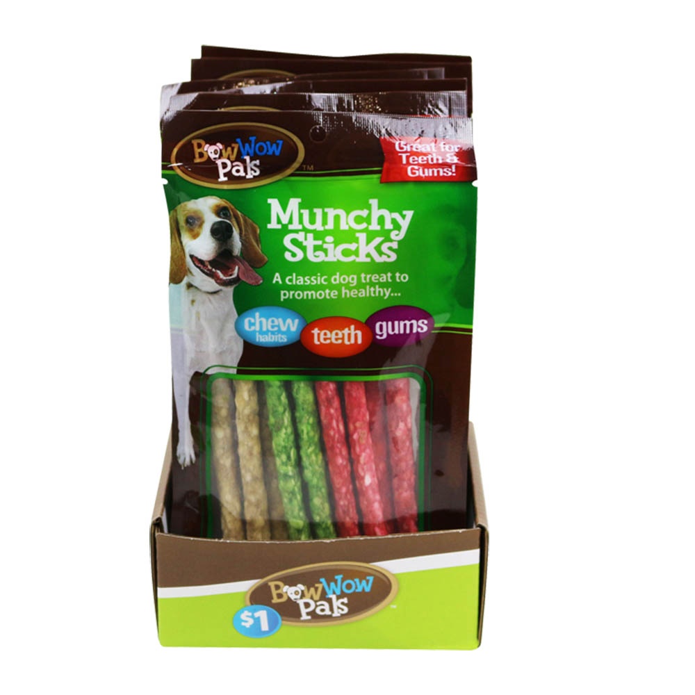 slide 1 of 1, Bow Wow Pals Munchy Stix, 10 ct