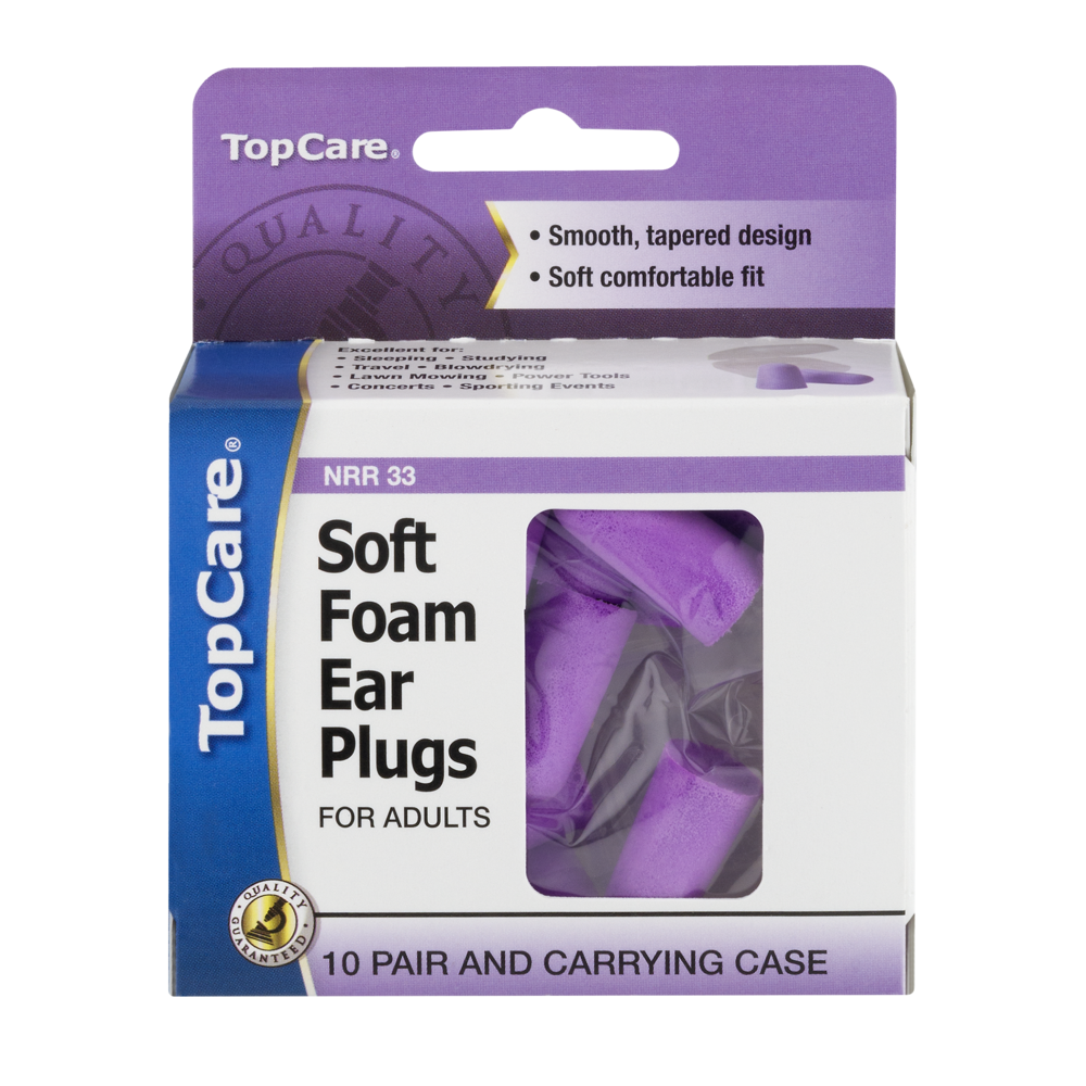 slide 1 of 1, TopCare Health Soft Foam Ear Plugs 1 Set, 1 ct