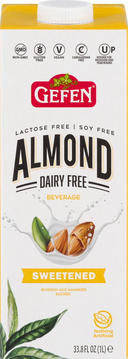 slide 4 of 11, Gefen Sweetened Almond Milk, 33 oz