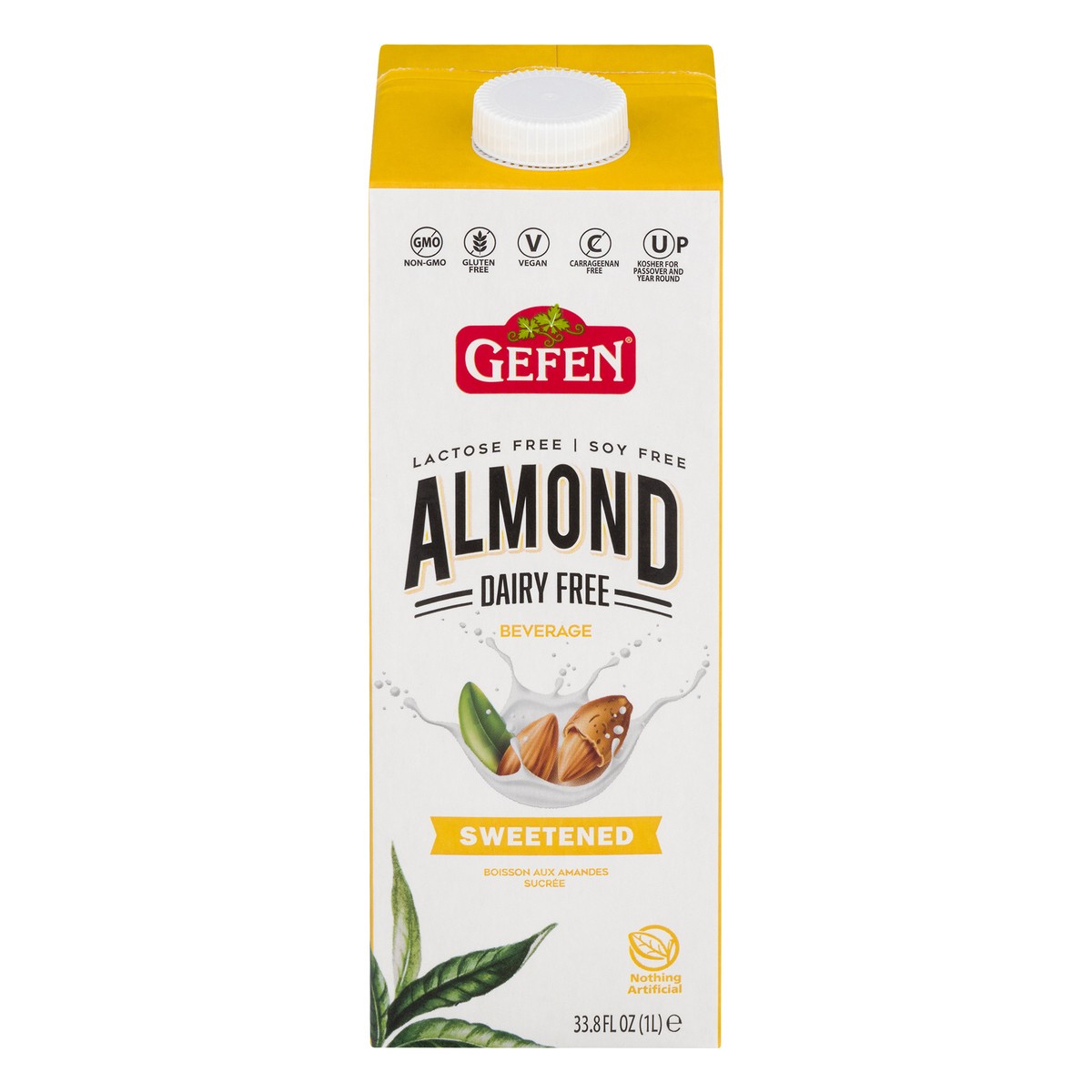 slide 1 of 11, Gefen Sweetened Almond Milk, 33 oz