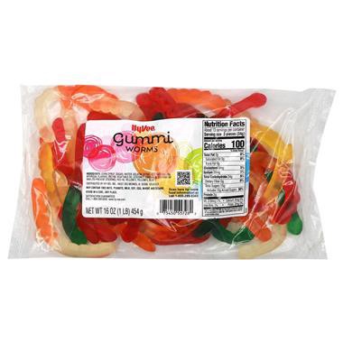 slide 1 of 1, Hy-Vee Gummi Worms, 16 oz
