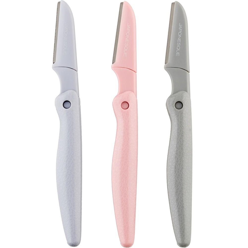 slide 3 of 5, Japonesque Foldable Dermaplaner Facial Razors, 3 ct