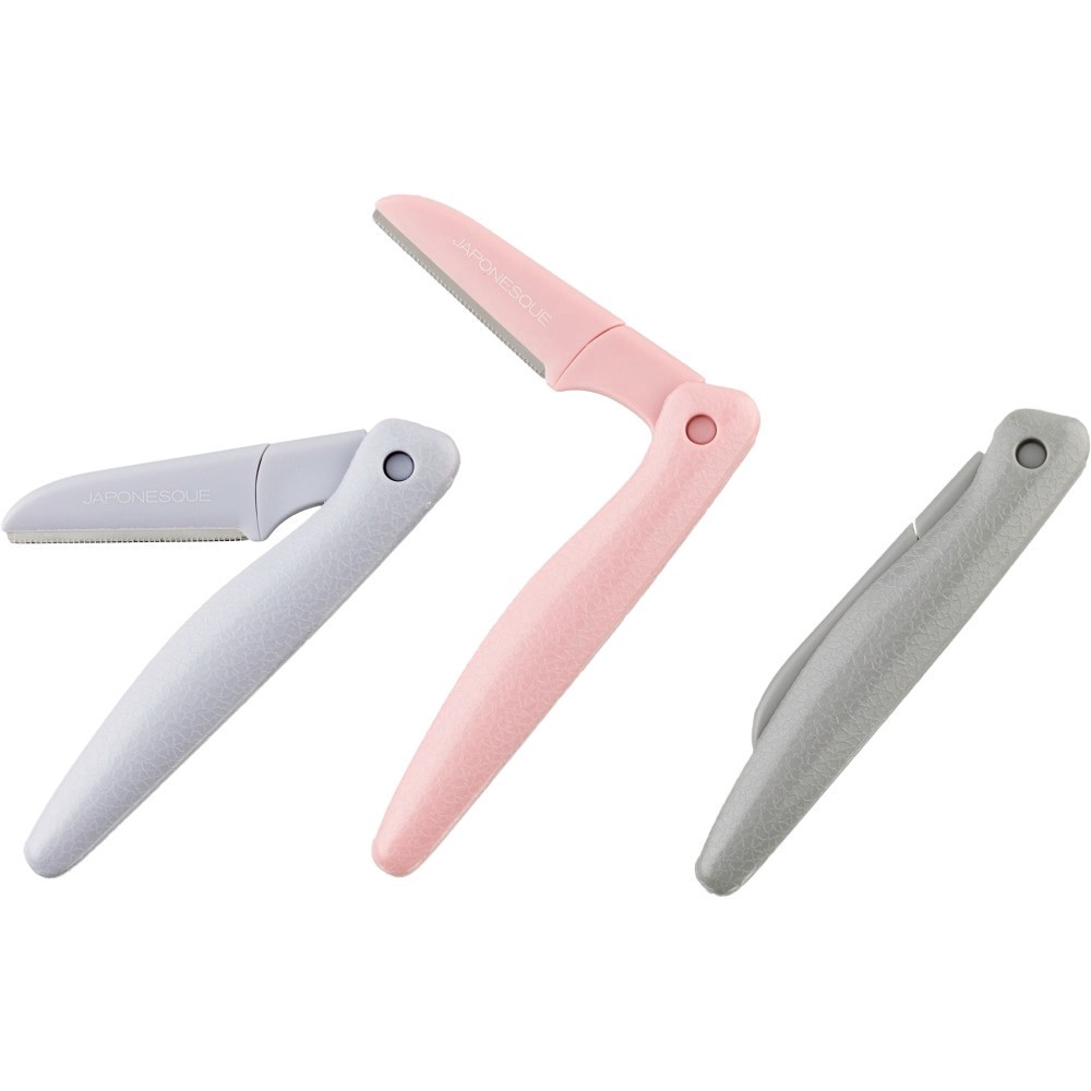 slide 4 of 5, Japonesque Foldable Dermaplaner Facial Razors, 3 ct