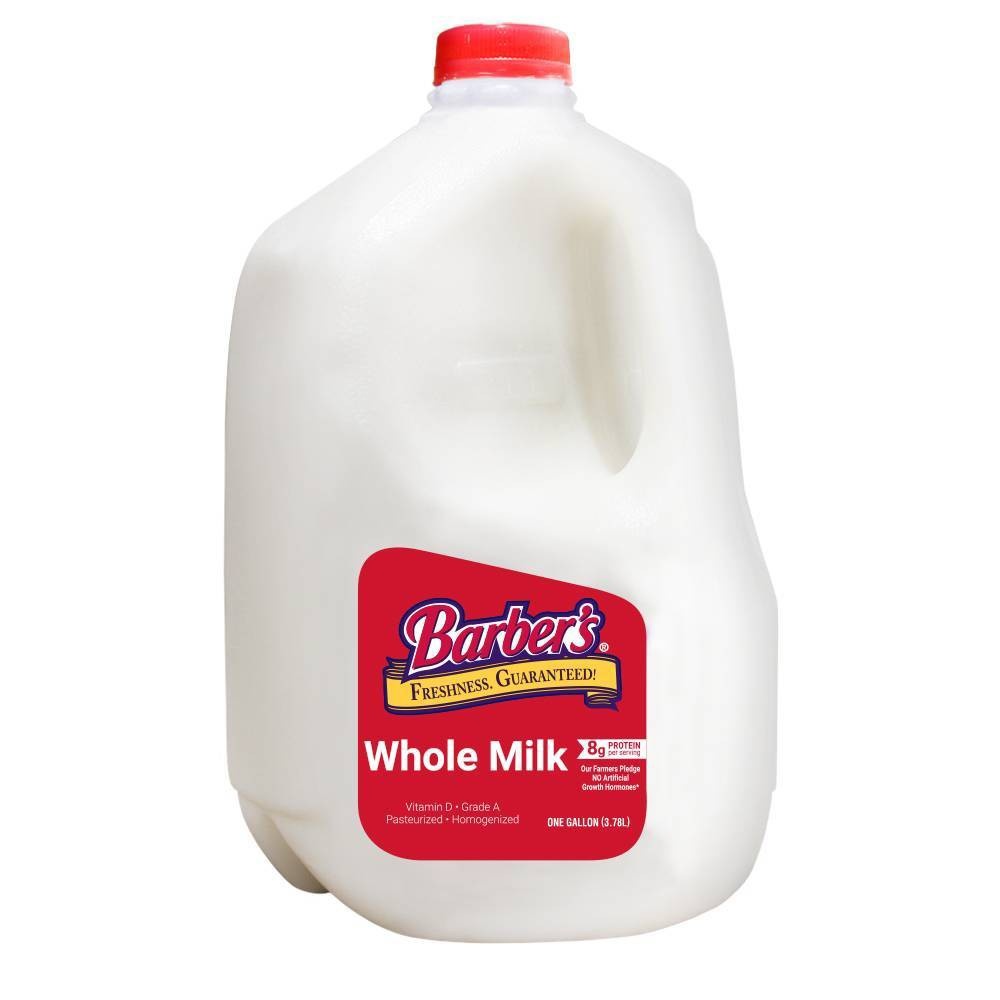 slide 1 of 1, Barber Foods Barber Whole Milk, 128 oz