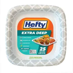 Hefty Extra Deep 10 Inch Paper Plates - 25 ct