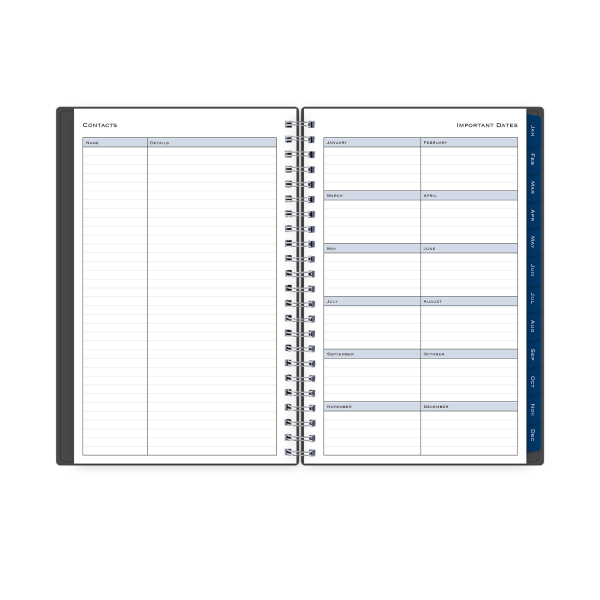 slide 2 of 7, Blue Sky 2025 Blue Sky Weekly/Monthly Planning Calendar, 5"" X 8"", Passages Charcoal Gray, January To December, 1 ct