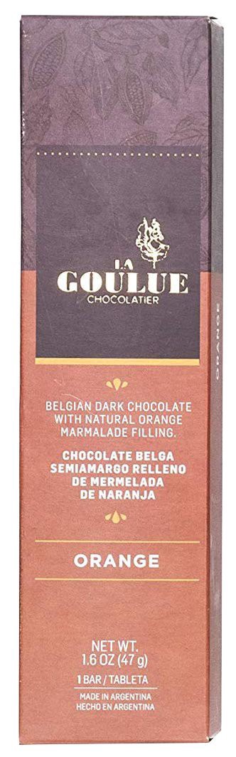 slide 1 of 1, La Goulue Orange Marmalade Filled Dark Chocolate Bar, 1.6 oz