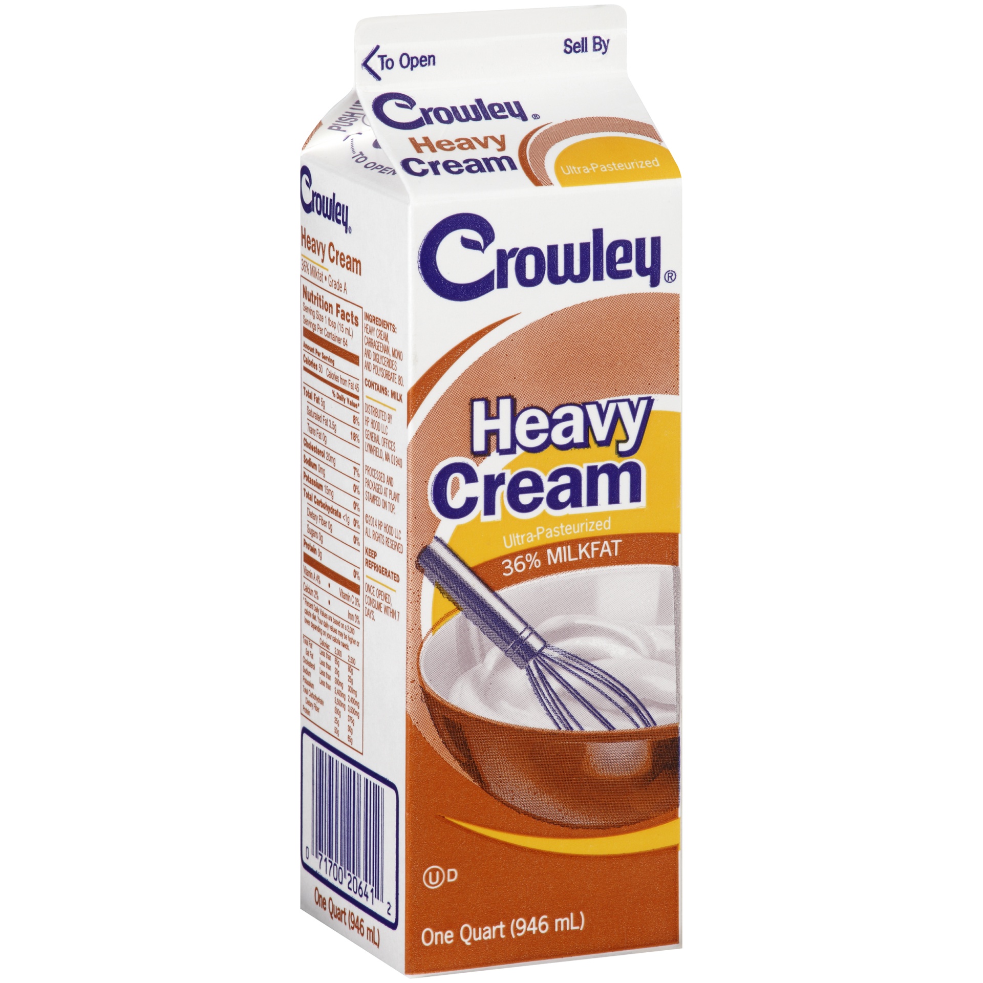 slide 2 of 7, Crowley Heavy Cream, Quart, 1 qt