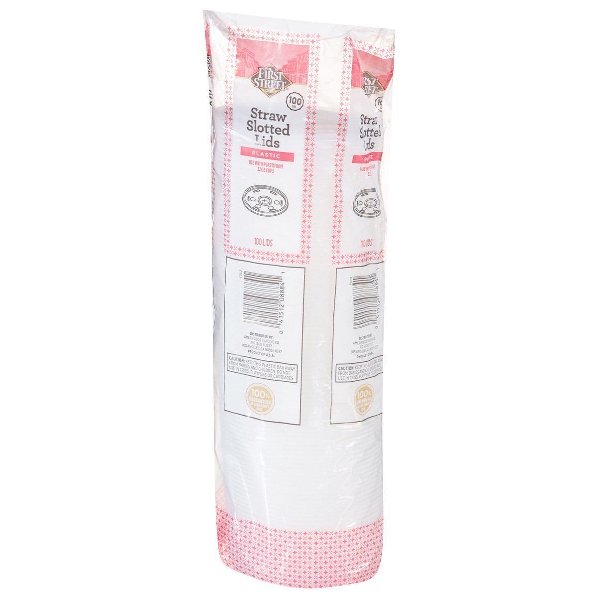 slide 4 of 12, Cb02 First Street Lid Straw Slot Translucent 32 Oz (BULK), 100 ct