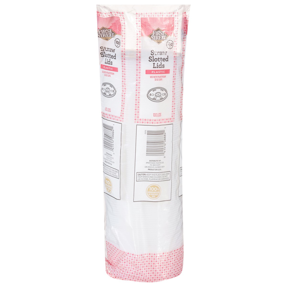 slide 10 of 12, Cb02 First Street Lid Straw Slot Translucent 32 Oz (BULK), 100 ct