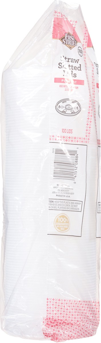 slide 3 of 12, Cb02 First Street Lid Straw Slot Translucent 32 Oz (BULK), 100 ct