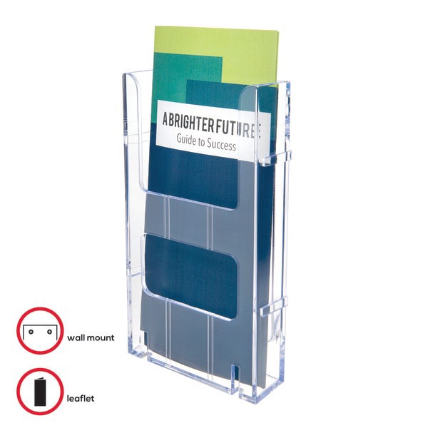 slide 10 of 10, Deflect-O Lit Loc Interlocking Leaflet Literature Display, Clear, 1 ct