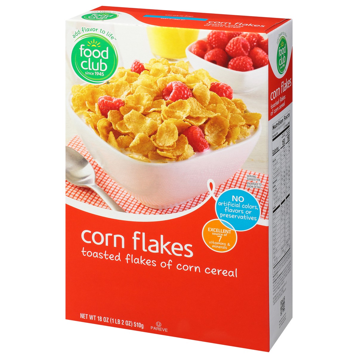 slide 3 of 9, Food Club Corn Flakes Cereal 18 oz, 18 oz