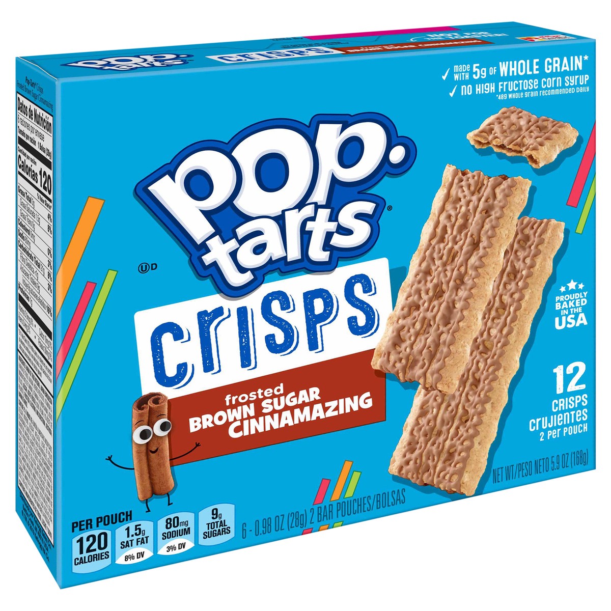slide 4 of 8, Pop-Tarts Crisps Baked Snack Bars, Frosted Brown Sugar, 5.9 oz, 12 Count, 5.9 oz