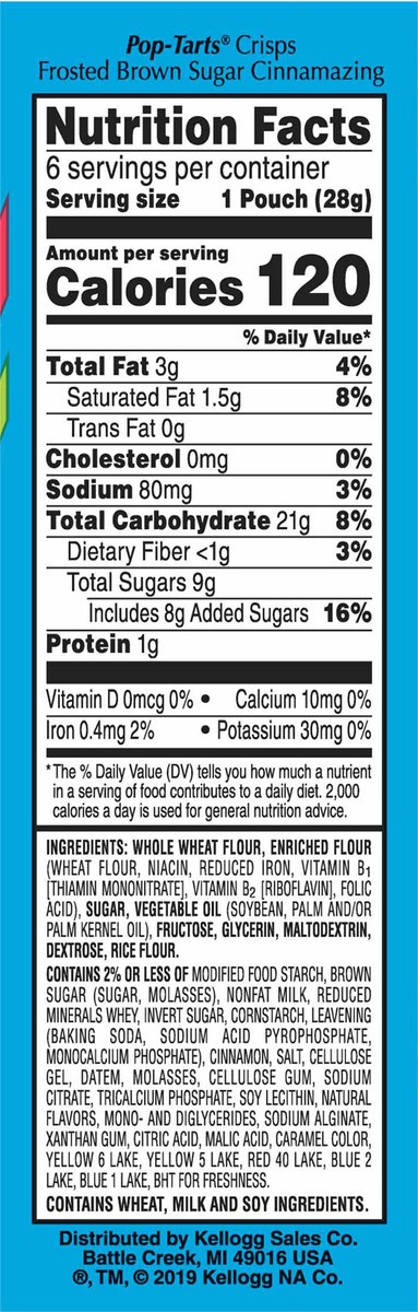 slide 6 of 8, Pop-Tarts Crisps Baked Snack Bars, Frosted Brown Sugar, 5.9 oz, 12 Count, 5.9 oz