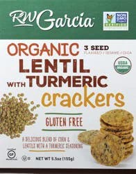 RW Garcia Organic 3 Seed Lentil with Turmeric Crackers 5.5 oz