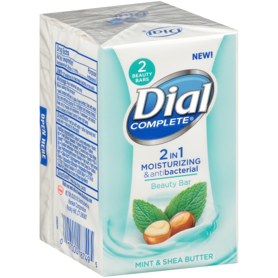 slide 2 of 6, Dial Complete 2-In-1 Anti Bacterial Mint & Shea Butter, 2 ct