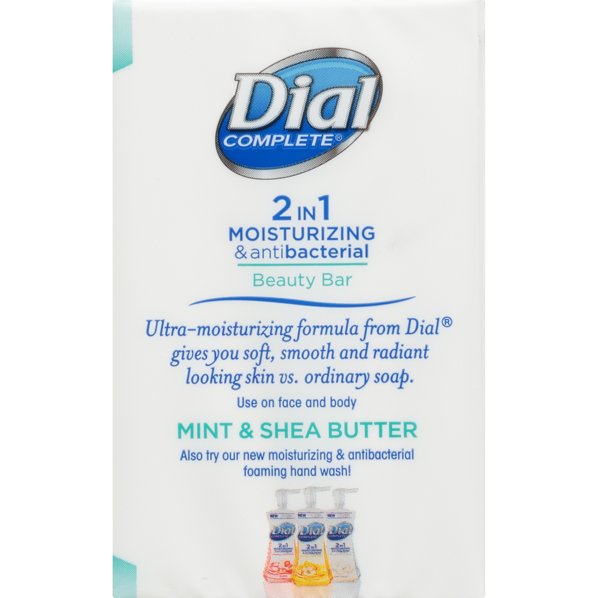 slide 6 of 6, Dial Complete 2-In-1 Anti Bacterial Mint & Shea Butter, 2 ct