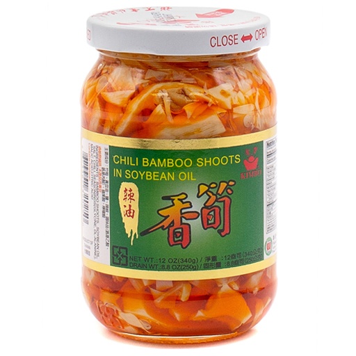 slide 1 of 1, Kimbo Chili Bamboo Shoots, 12 oz