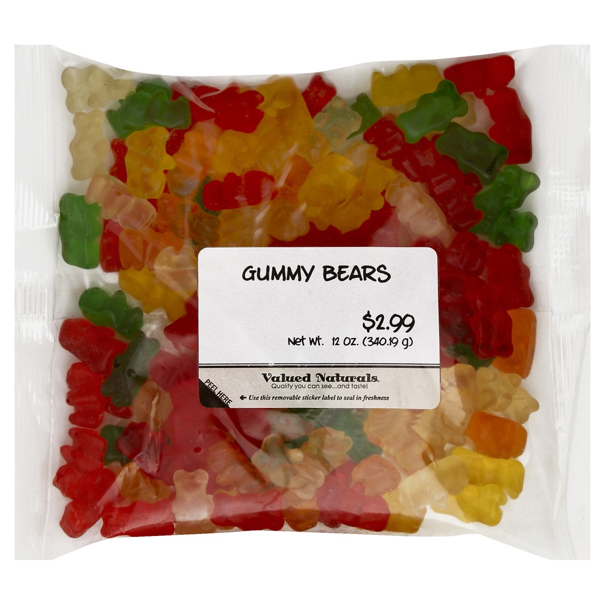 slide 4 of 5, Valued Naturals Gummy Bears 12 oz, 12 oz