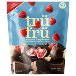 Tru Fru Nature's Raspberries Hyper-Chilled in White & Dark Chocolate (20oz)
