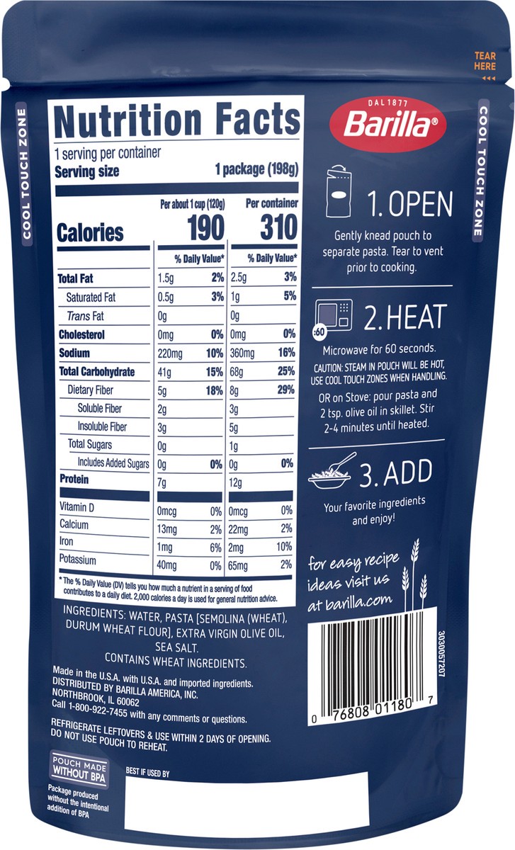 slide 5 of 5, Barilla Ready Pasta Gemelli, 7 oz