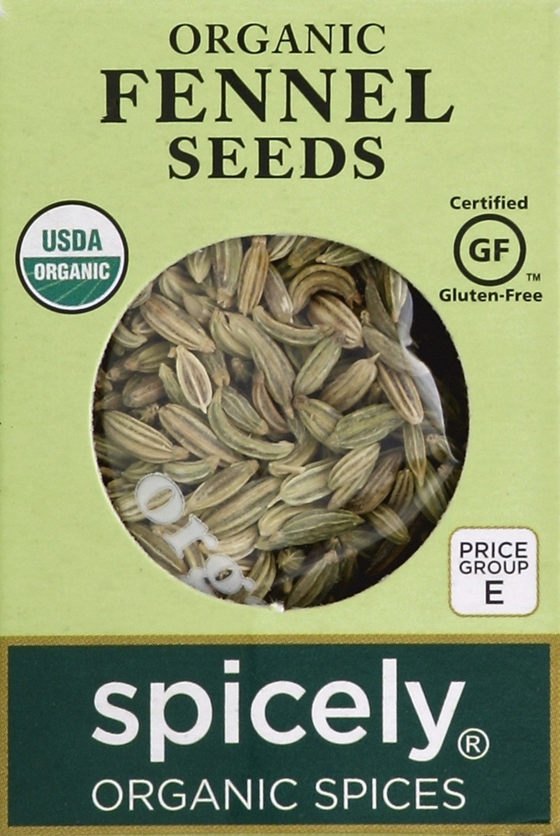 slide 1 of 4, Spicely Organic Spices Fennel Seeds, Organic, 0.3 oz