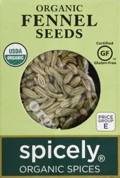 Spicely Organic Spices Organic Spices Fennel Seeds 0.3 oz