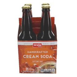 Weis Quality Craft Cream 4Pack Bottles Soda