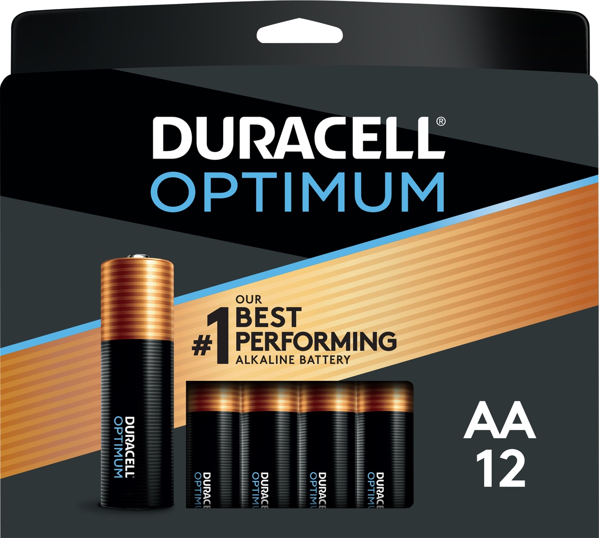 slide 5 of 7, Duracell Optimum Alkaline AA Batteries, 12 ct