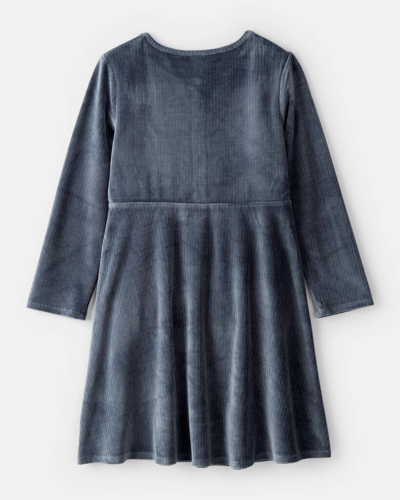 slide 2 of 3, Oshkosh Girls Cozy Rib Dress - Blue Navy 5, 1 ct