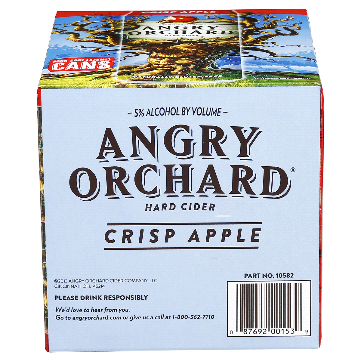 slide 3 of 6, Angry Orchard Crisp Apple Hard Cider, Spiked, 4 ct; 16 oz