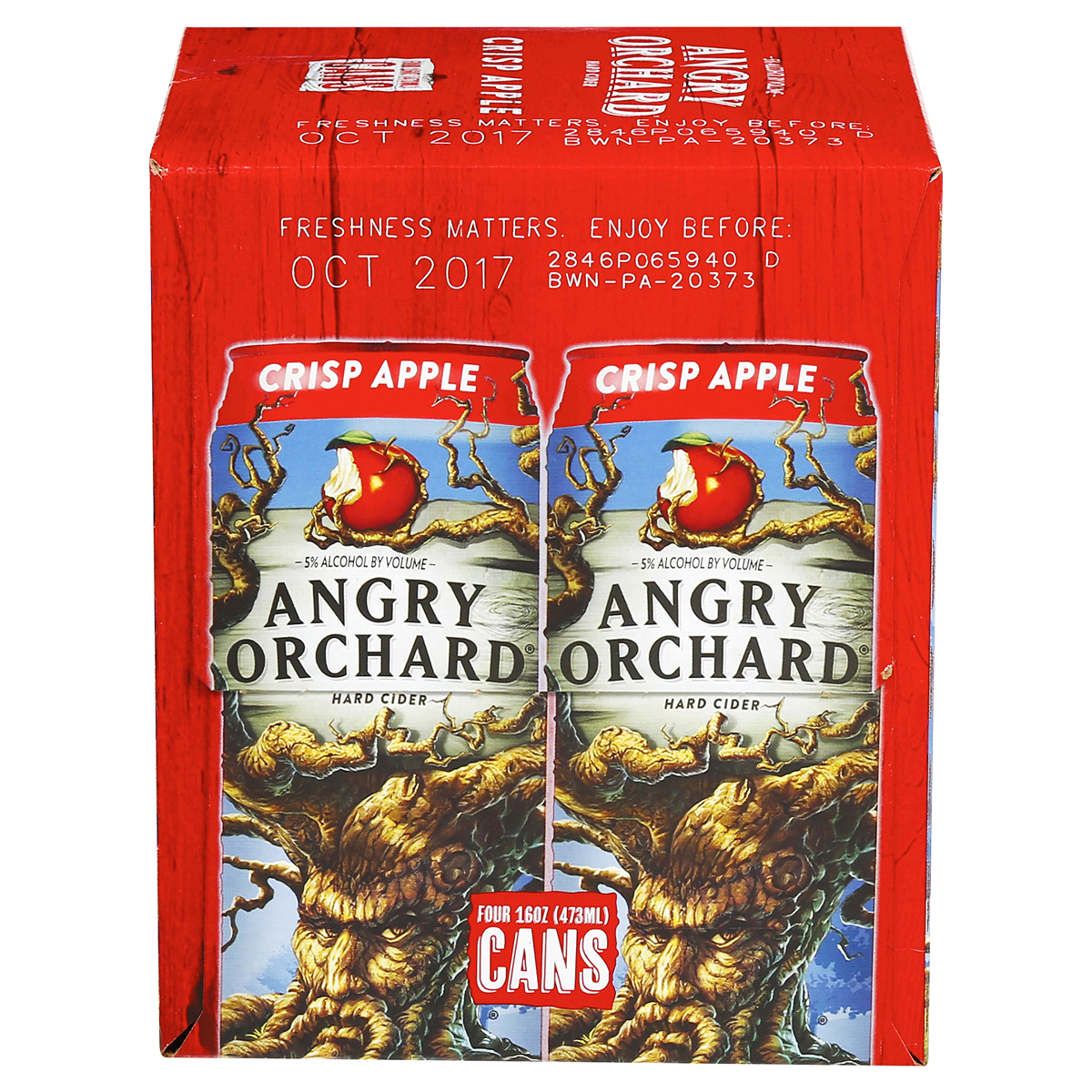 slide 4 of 6, Angry Orchard Crisp Apple Hard Cider, Spiked, 4 ct; 16 oz