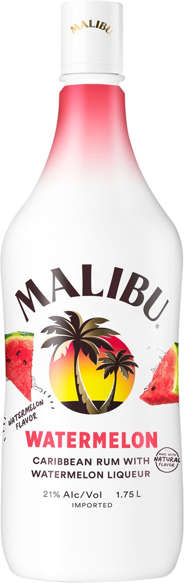 slide 2 of 3, Malibu Caribbean Rum with Watermelon Flavored Liqueur 1.75L, 42 Proof, 1.75 liter