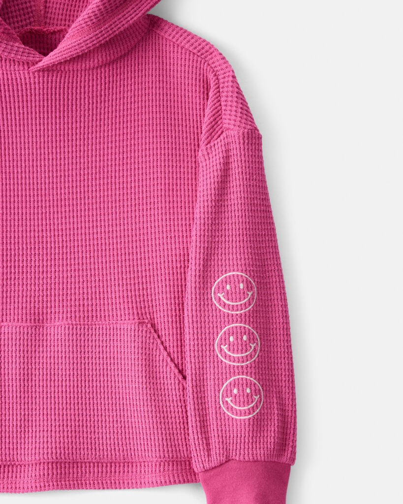 slide 3 of 3, Oshkosh Girls Thermal Hooded Top - Pink Fuchsia 10, 1 ct