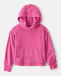 Oshkosh Girls Thermal Hooded Top - Pink Fuchsia 10