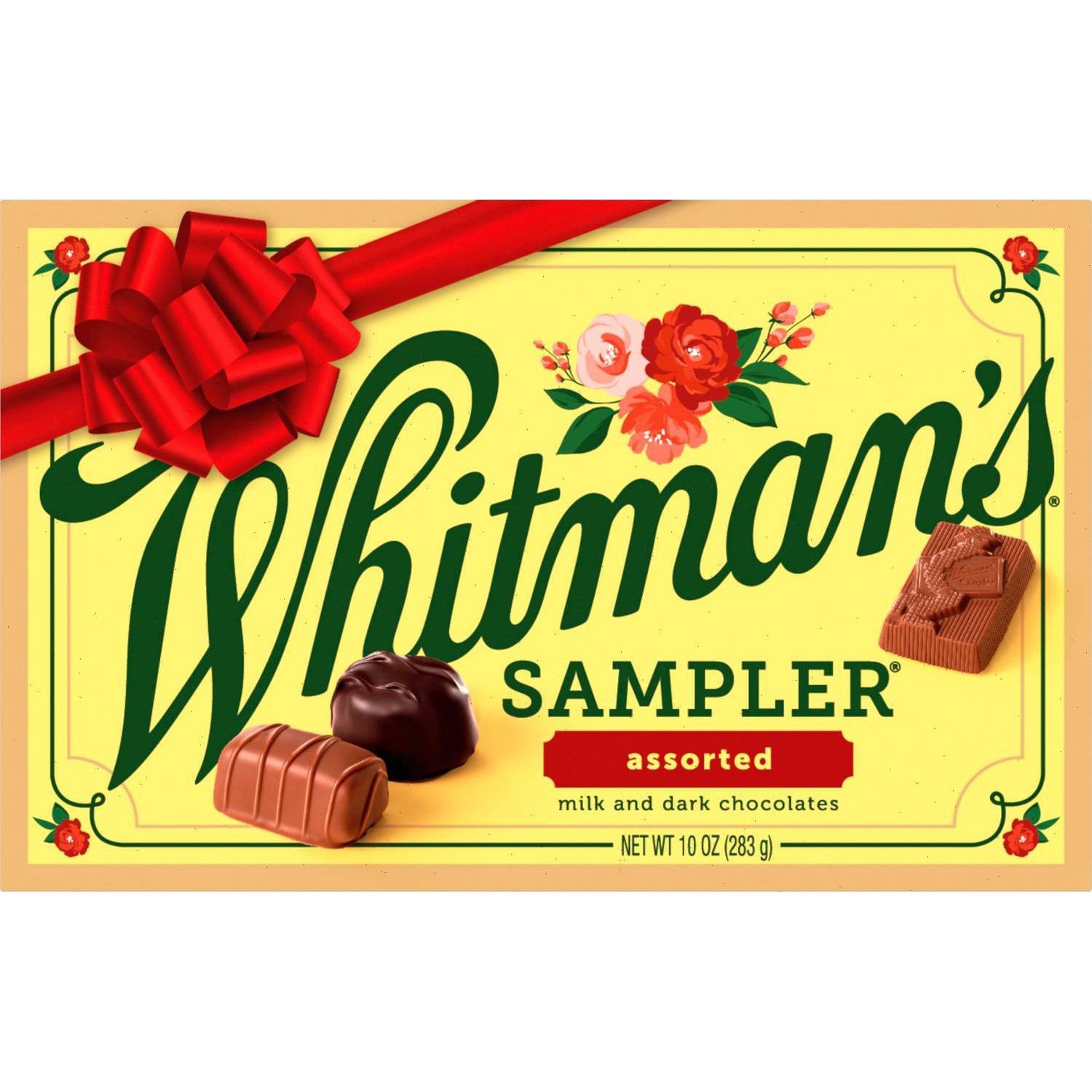 slide 1 of 1, Whitman's Russell Stover Christmas Assorted Sampler Box, 10 oz