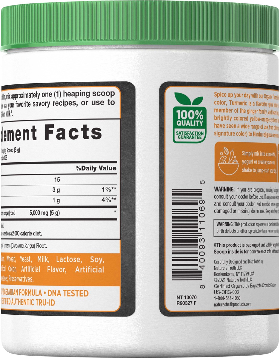 slide 2 of 6, Nature's Truth Natures Truth Tumeric Powder, 7 oz