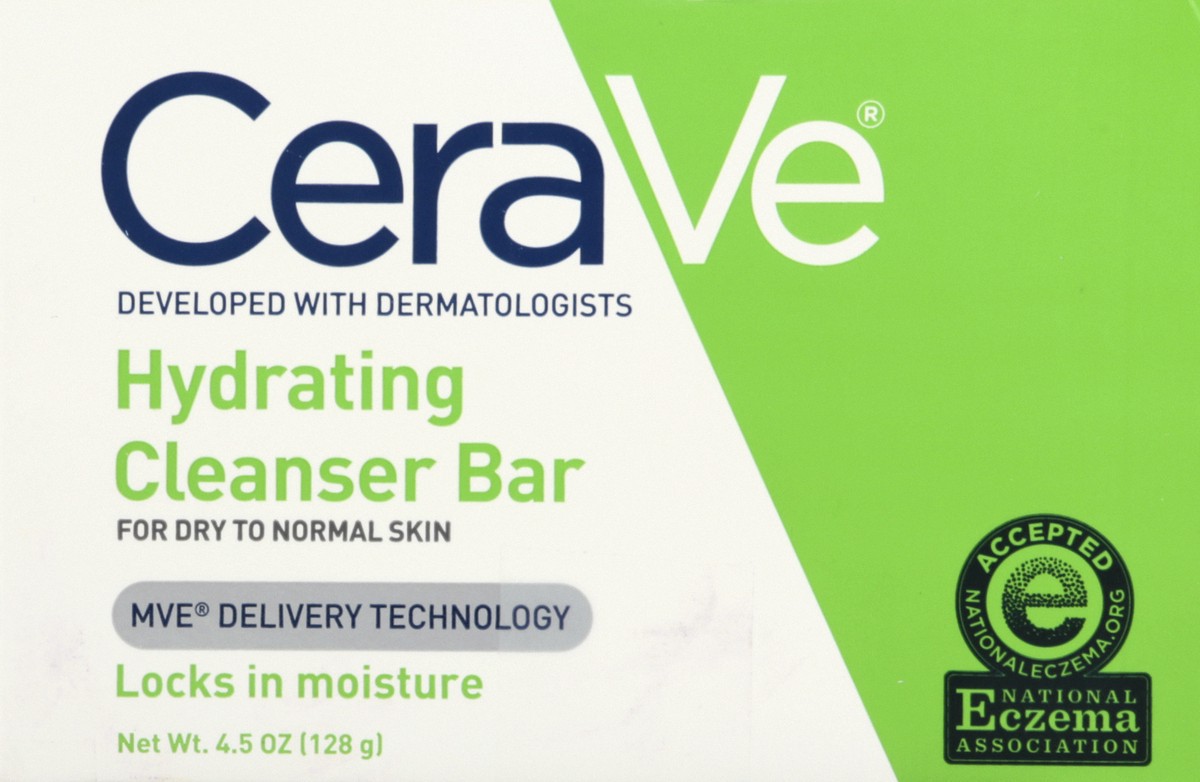 slide 9 of 9, CeraVe 5% Moisturizing Cream Hydrating Cleanser Bar 4.5 oz, 4.5 oz