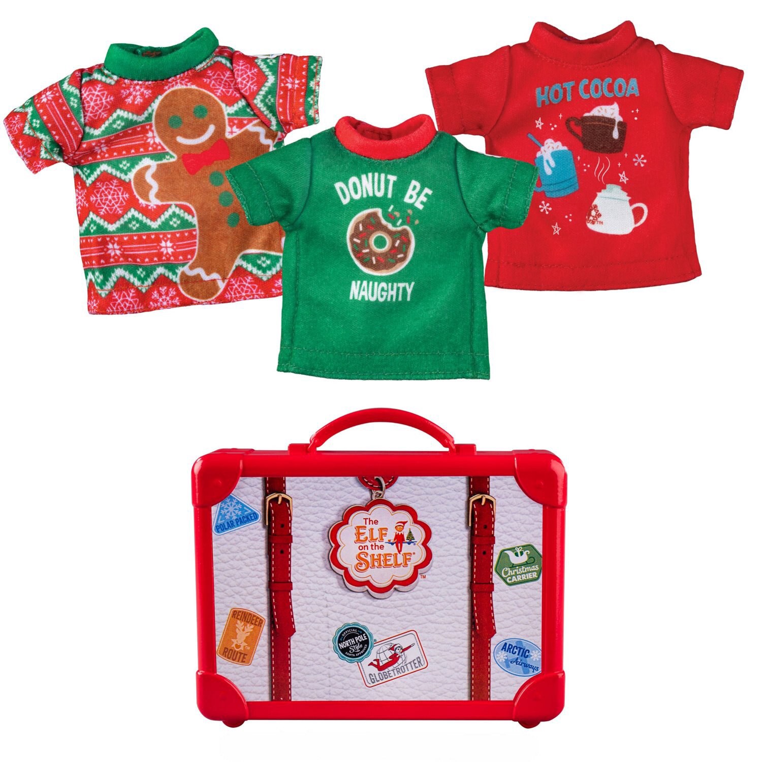 slide 3 of 3, Elf on the Shelf The Elf On The Shelf Festive Fun T-Shirt & Suitcase Set, 1 ct