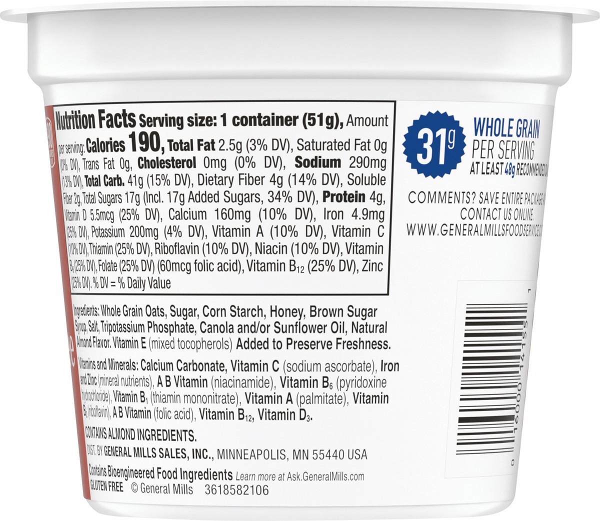 slide 4 of 14, Cheerios Honey Nut Cheerios Breakfast Cereal Cup, Gluten Free, Single Serve Cereal, 1.8 oz, 1.8 oz