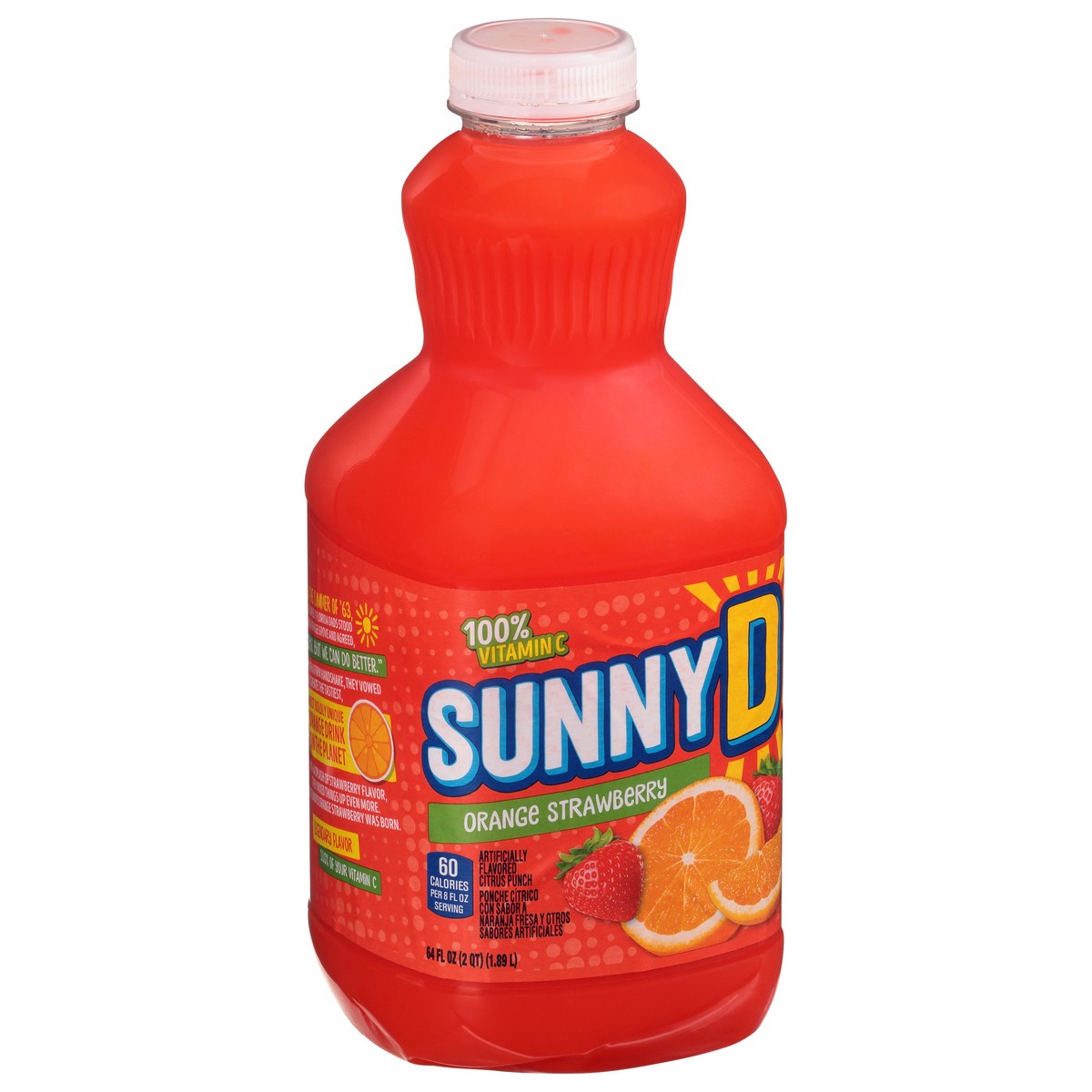 slide 5 of 9, Sunny D Sunnyd Orange Strawberry Juice Drink, 64 Fl Oz Bottle, 64 fl oz