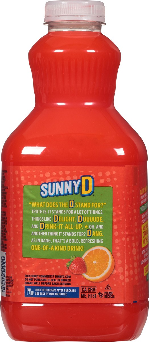 slide 8 of 9, Sunny D Sunnyd Orange Strawberry Juice Drink, 64 Fl Oz Bottle, 64 fl oz