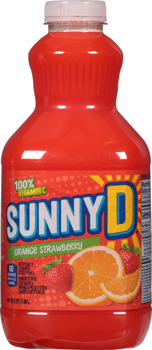 slide 9 of 9, Sunny D Sunnyd Orange Strawberry Juice Drink, 64 Fl Oz Bottle, 64 fl oz