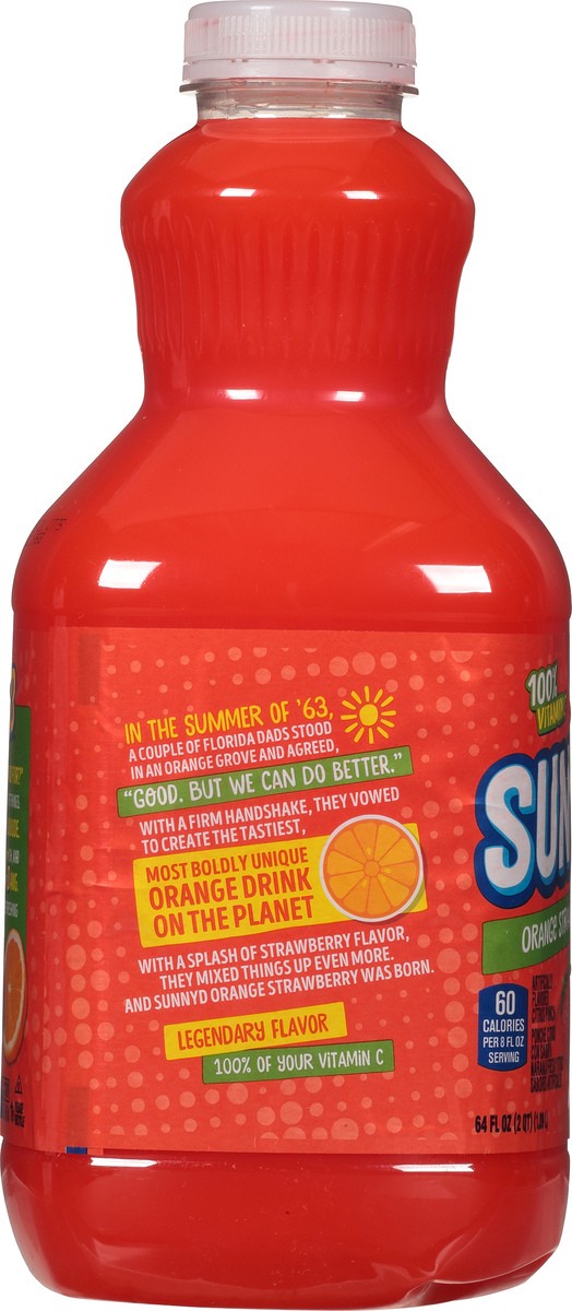 slide 4 of 9, Sunny D Sunnyd Orange Strawberry Juice Drink, 64 Fl Oz Bottle, 64 fl oz