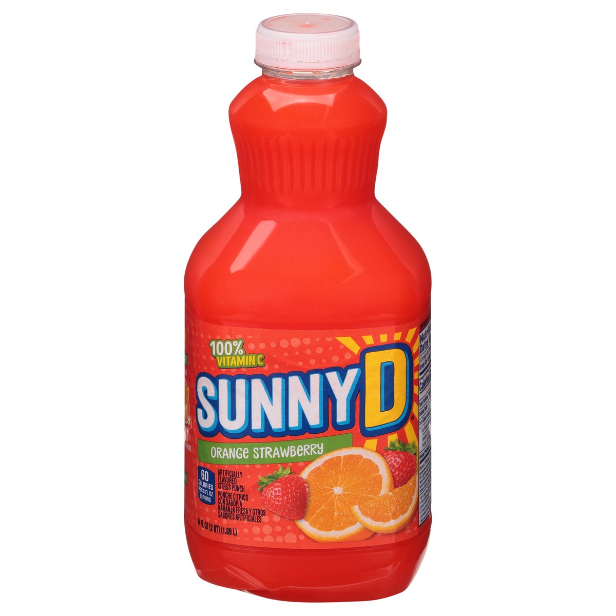 slide 1 of 9, Sunny D Sunnyd Orange Strawberry Juice Drink, 64 Fl Oz Bottle, 64 fl oz