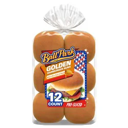 Ball Park Golden Honey Pre-sliced Hamburger Buns, 12 count, 23 oz