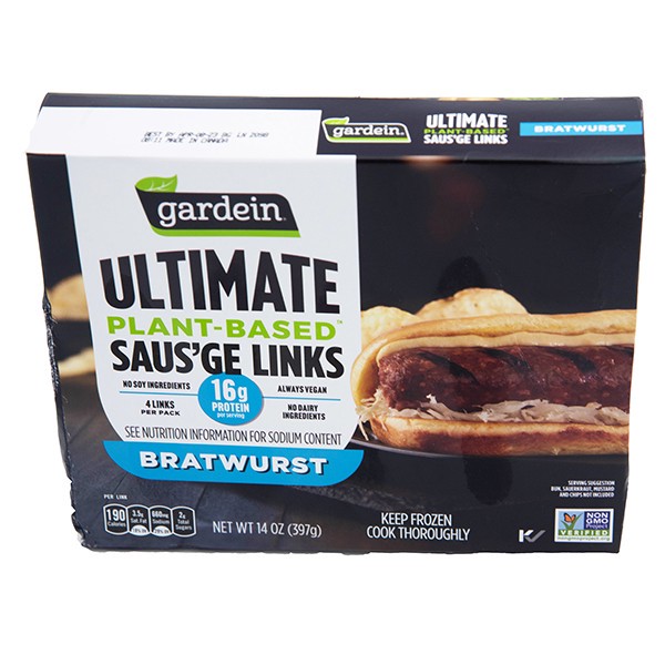 slide 1 of 2, Gardein Ultimate Plant-Based Saus'Ge Bratwurst, 14 oz